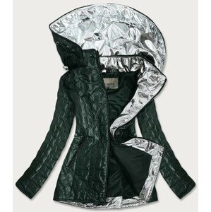 Zelená dámská bunda s ozdobnými vsadkami (MM50) odcienie zieleni 48