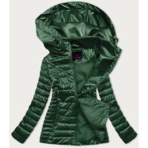 Zelená dámská bunda s kapucí (2021-11) odcienie zieleni XXL (44)