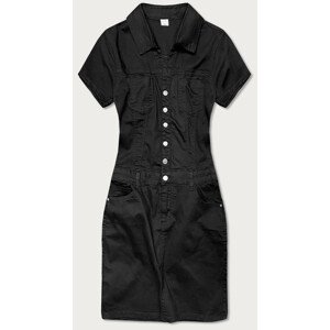 Černé šaty s límečkem (GD6663) černá XXL (44)