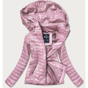 Dámská prošívaná bunda ve špinavě růžové barvě (6384) růžová XXL (44)