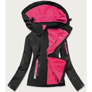 Černo-růžová dámská trekkingová bunda (HH029) černá XL (42)