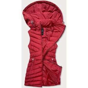 Červená dámská vesta s přírodní péřovou výplní (6805) červená XL (42)