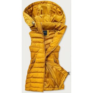 Žlutá dámská vesta s přírodní péřovou výplní (6811) Žlutá S (36)