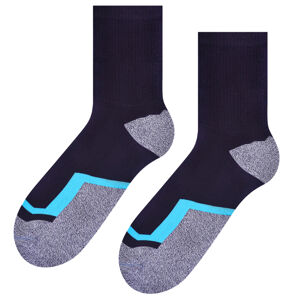 Pánské polofroté sportovní ponožky 047 černá/melanžová 44-46