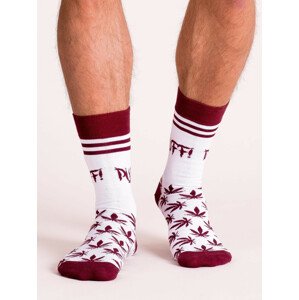 Pánské vzorované ponožky bílé 41-46