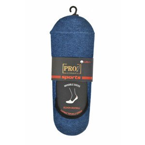 Pánské kotníkové ponožky se silikonem PRO 10400 Bílá 41-44