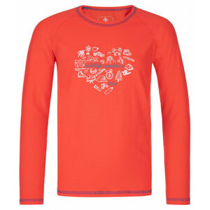 Dívčí tričko Vanila-jg - Kilpi korálový přetisk 134