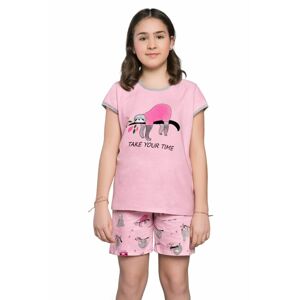 Dívčí pyžamo Lalima růžové růžová 134
