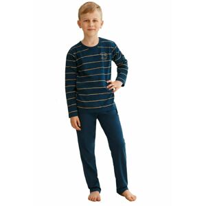 Chlapecké pyžamo Harry  tmavě modré s pruhy modrá 92