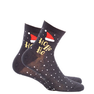Dámské sváteční vzorované ponožky BLACK 39-41