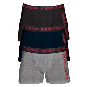 Pánské boxerky Pierre Cardin PCMC3 PERSONAL černá/modrá/šedá 2xl
