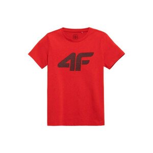 4F Juniorské tričko HJZ21-JTSM001B Červená barva 152
