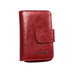 Dámská červená kožená peněženka jedna velikost