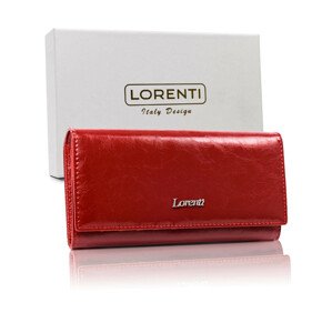 Velká podlouhlá kožená peněženka červená jedna velikost