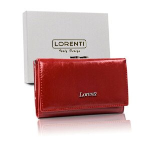 Dámská kožená peněženka červená jedna velikost