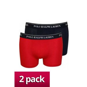 Pánské boxerky GB- 2 pack - Ralph Lauren modrá - červená M