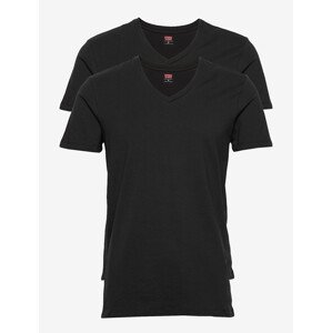 2PACK pánské tričko Levis V-neck černé (905056001 884) XXL