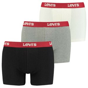 Pánské boxerky 3Pack 37149-0667 černo-šedá - Levi's XL