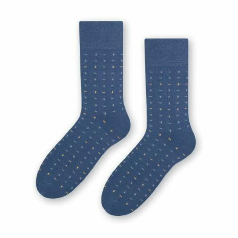 Ponožky k obleku - se vzorem 056 Modrá 42-44