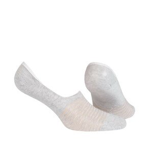 Vzorované dámské ponožky "mokasínky" s polyamidem BRIGHT + SILIKON Béžová 33-35