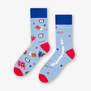 Dámské asymetrické ponožky 078 Modrá 39-42