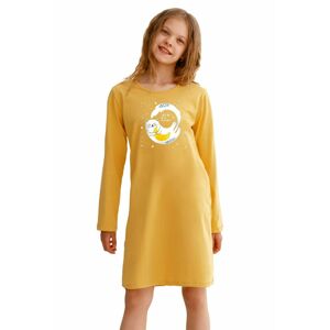 Dívčí košilka Sarah žlutá s kočkou  146