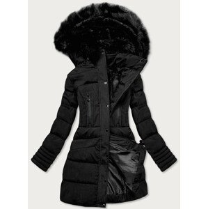 Teplá černá dámská zimní bunda (H997-01) černá XXL (44)