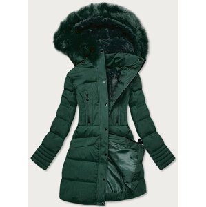 Teplá zelená dámská zimní bunda (H997-26) zelená L (40)