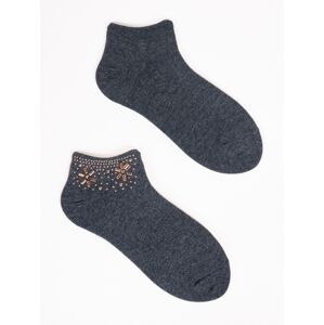 Dámské ponožky s ozdobnými kamínky SKS-0002 MIX 36-41
