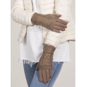 Elegantní dámské pětiprsté rukavice z pravé kůže nejvyšší kvality.  <p><strong>Složení materiálu: 100% přírodní kůže. 7.5