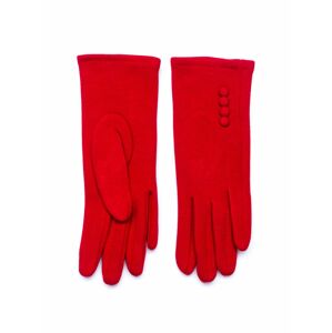 Teplé zimní rukavice pro ženy z úpletu s aplikacemi a s kožešinovou podšívkou. S