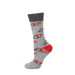 Pánské valentýnské ponožky Soxo 3139 šedá 40-45
