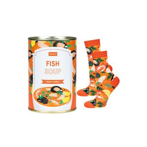 Ponožky Soxo Fish Soup (Rybí polévka) oranžová 40-45