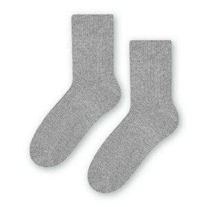 Dámské vlněné ponožky 093 ŠEDÝ MELANŽ/PRUHY 35-37