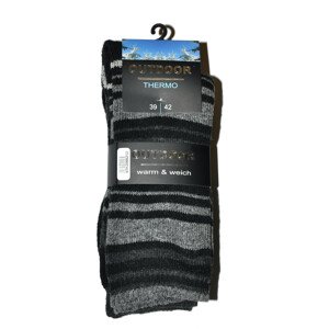 Pánské ponožky WiK 20662 Outdoor Thermo A'2 šedá/ecru-černá 39-42