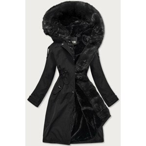 Černá dámská bavlněná zimní bunda parka (FM03-B1) černá XS (34)