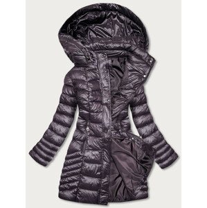 Lehká dámská prošívaná zimní bunda v lilkové barvě (Z2821-12) fialová 50