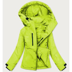 Neonově zelená dámská zimní lyžařská bunda (HH012-52) Zelená XL (42)