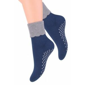Dámské ponožky s protiskluzovou úpravou ABS 126 GREYRED 38-40