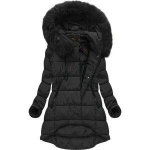 Asymetrická černá dámská zimní bunda (X7670BIGX) černá 50