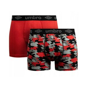 2PACK pánské boxerky Umbro červené (UMUM0345 D) M
