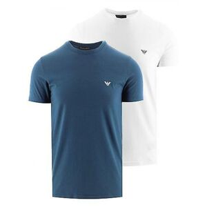 Pánské triko  2 pack 111267 1A720 - 76210 - modrá/bílá - Emporio Armani modrá/bílá M