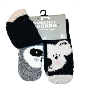 Dámské ponožky WiK Kuschel Socken 37605 A'2 grafitově béžová 35-42