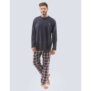 Pánské pyžamo Gino tmavě šedé (79111) L