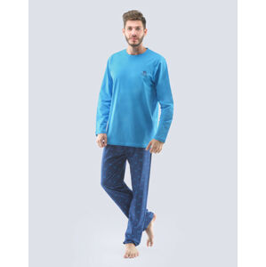 Pánské pyžamo Gino modré (79107) XXL