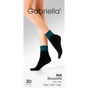 Dámské ponožky Gabriella 704 Ina nero-emerald uniwersalny