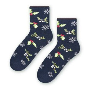 Dámské froté ponožky 123 tmavě modrá 38-40