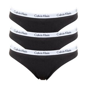3PACK dámské kalhotky Calvin Klein černé (QD3588E-001) XS