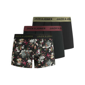 3PACK pánské boxerky Jack and Jones vícebarevné (12194284 - black) XXL