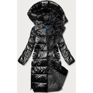 Dlouhá černá dámská zimní bunda (J9-063) černá S (36)